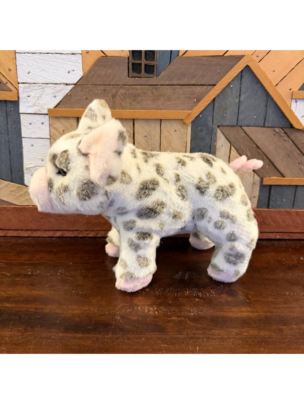 Douglas Cuddle Toys Pauline Spotted Pig Plush White Grey Spots